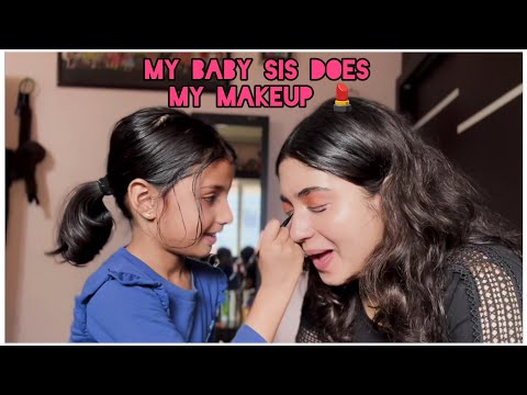 My Sister Does My Makeup | Baby Sister Does my makeup | 5 year old does my makeup 💄