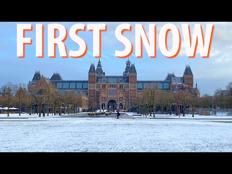 First Snow in Amsterdam 2024