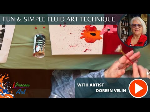 Acrylic Poppy Pour Painting: Fun & Simple Fluid Art Technique with Doreen Velin 🌺✨