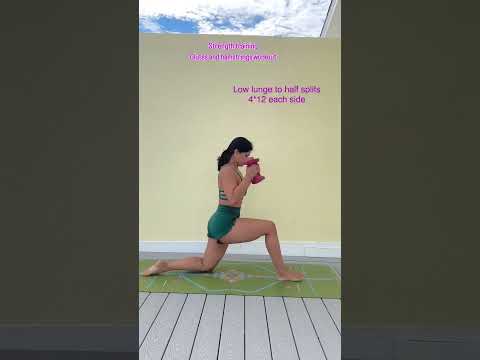 Girl strength training workout #yoga