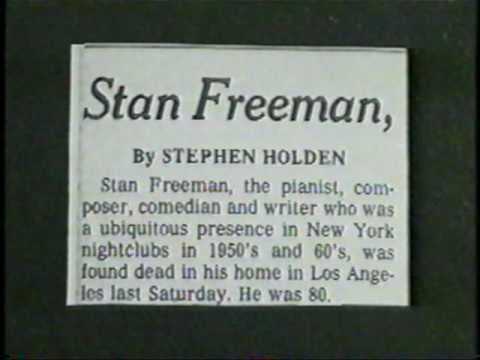 Stan Freeman (pianist,comic,writer) A Diary of Sorts