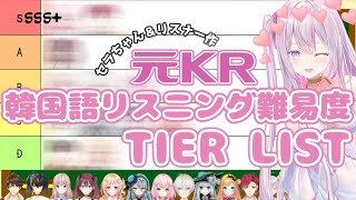 【ナセラ】元KR韓国語リスニング難易度ティアリスト【にじさんじ切り抜き】