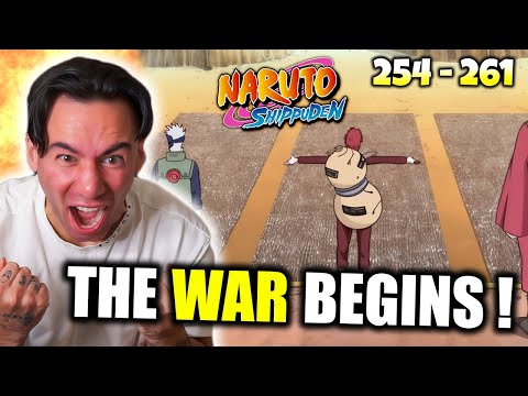 THE WAR BEGINS!!! Naruto Shippuden Reaction: Ep 254 - 261