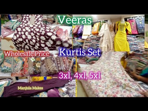 Veeras Kurtis / Umbrella Design Kurtis 3 Piece Set | 3xl, 4xl, 5xl Sizes Kurtis With Wholesale Price