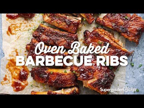 Melt-in-the-mouth Oven Baked BBQ Pork Ribs | Supergolden Bakes