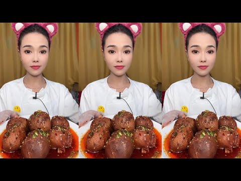 lamb belly bun with lamb meat mukbang