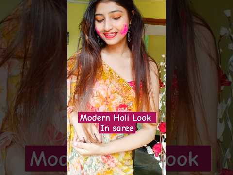 Holi look #music #grwm  #tseries #song #bollywood #shortsfeed #holi #holilook #trending #trend #sub