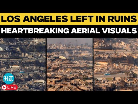 LIVE: LA Fires From Above | Aerial View Of Palisades Fire | California Wildfires Aftermath Live | US