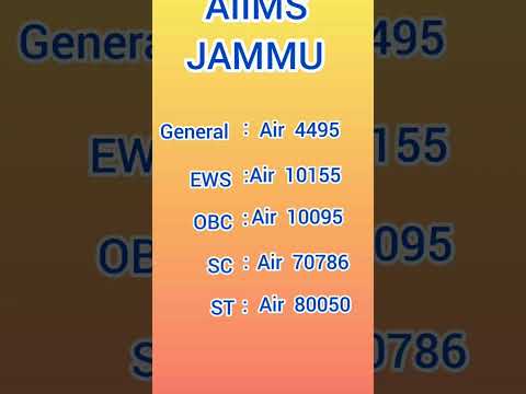 AIIMS JAMMU Neet 2023 cutoff #viral #neet2023 #neet2024 #pw #unacademy #sankalpbharat #unacademy