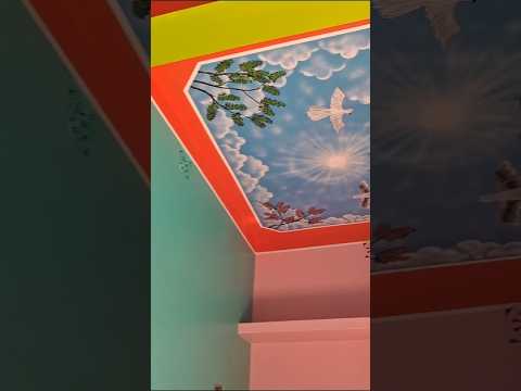 Best 2024 simple ceiling Spray painting design #spray #painting