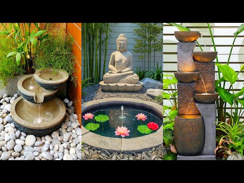 Waterfall Feature Design |Backyard Water Fountain Garden Front Yard Water Pond Acquiriam Build Ideas