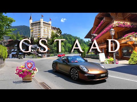 GSTAAD SWITZERLAND ✨ CHIC CHALET VILLAGE World-famous place Walking tour 4K HDR 🏆