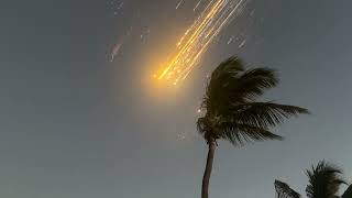 Correction: SpaceX debris￼ flying over Turks and Caicos during wifey’s Birthday weekend celebration!