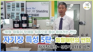 전자파중 자기장 특성-전자파를 차단하면 회절패턴이 변화된다-쉴드그린