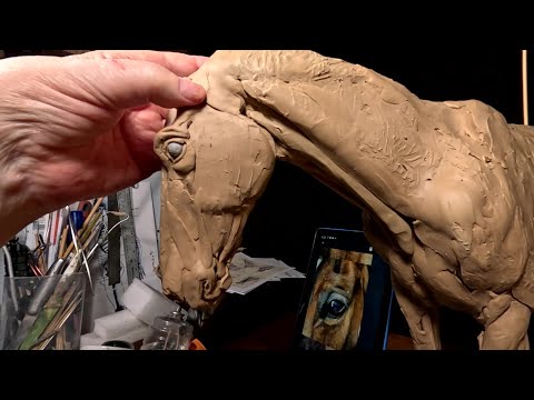 TruForm Horse Armature   I'M BACK   Working on the Eyes of the Horse