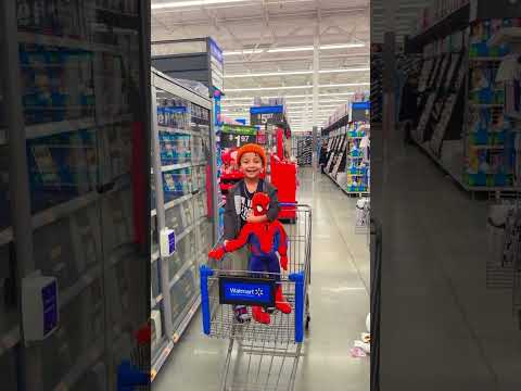 Cute baby very happy for his new Spider-Man🕸️😂