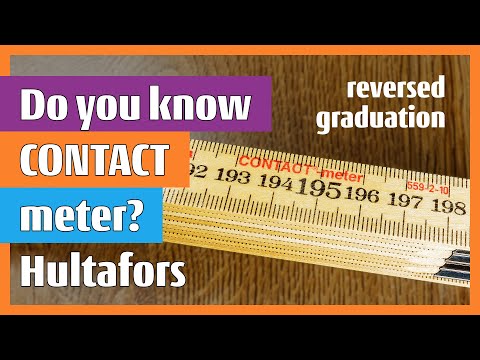 Hultafors Contact-Meter folding rule that stays flat on the surface reversed graduation