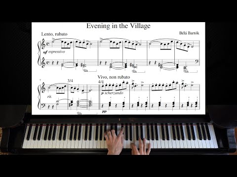 Béla Bartók - An Evening in the Village | Piano with Sheet Music