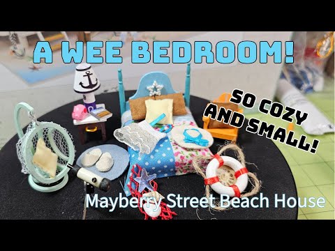 Mayberry Street: Summer By the Sea: Bedroom #miniature #dollhouseminiatures #dollhouse #crafts