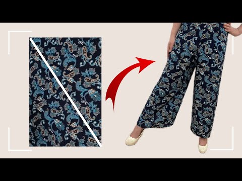 Very Easy Cuta and Stitching Trousers | Skirt Trouser Tutorial with Cut-out Details