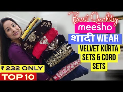 🌺Meesho Top 10 Kurtis/Kurta Dupatta Set/Cord Set haul Starting ₹232🌺Embroidery Special kurti #meesho