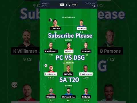 PC vs DSG Dream11 Prediction, Pretoria Capitals vs Durban's Super Giants Dream11 Team, SA T20