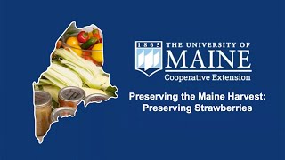 Preserving in the Maine Harvest: Strawberries