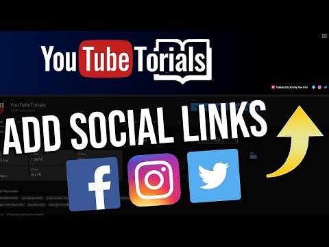 How to add Social media links to your YouTube channel