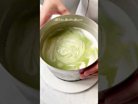 Matcha Marble Mousse. #shorts #matcha #mousse #matchamarblemousse #dessert #recipe #dessertrecipe