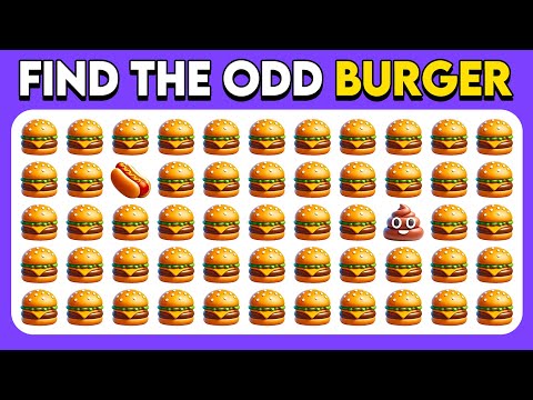 Find the ODD One Out - Junk Food Edition 🍔🍕🍩 Easy, Medium, Hard - 60 Levels Emoji Quiz