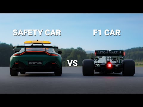 F1 Car vs Safety Car - 0-299km/h Comparison