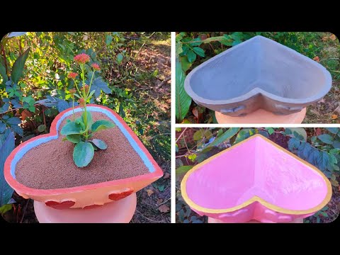 Cement pot making idea | CEMENT DIY | Easy and beautiful | perfect cement pots