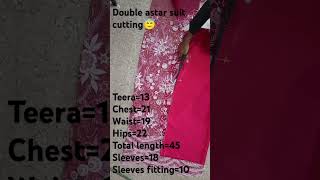 Double astar suit cutting😇 astar kurti cutting✂