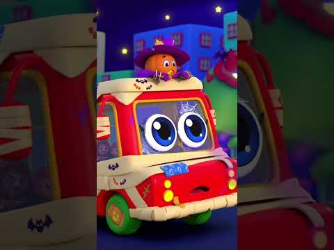 Halloween Wheels On The Bus #shorts #nurseryrhymes #cartoonvideos #juniorsquad #halloween