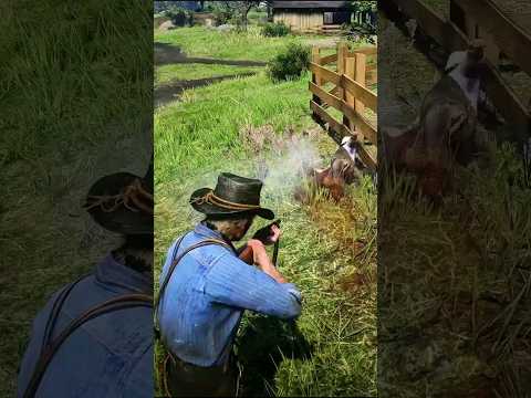 The Art of the Shotgun Blast: Taking Down NPCs in RDR2#gaming #shorts #rdr2