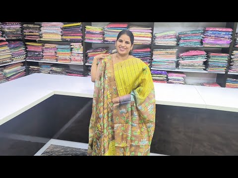 TUSSAR KALAMKAI SAREES|| SRI MANASA SAREES ANANTAPUR RAMNAGAR #trending#viral#handloom#handlooms