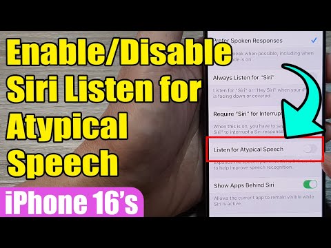 🔊 How to Enable/Disable Siri Listen for Atypical Speech on iPhone 16/16 Pro Max 🌟 | iOS 18 Guide