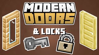 I added MORE DOORS & LOCKS to Minecraft | Modern Doors Bedrock Add-On Trailer