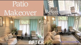 Patio/ Porch Makeover #designonabudget #patiomakeover