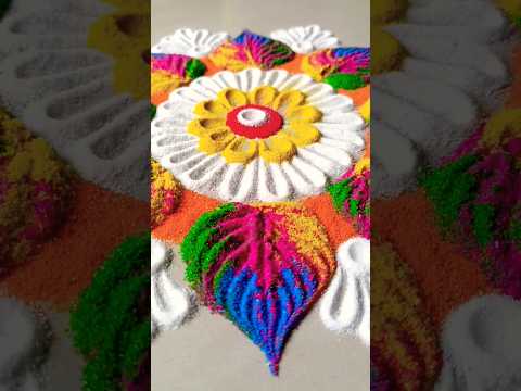 Colour full rangoli design #shorts #rangoli #art