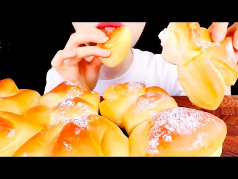 ASMR Delicious Soft Cream Buns Eating Vlog, 맛있는 소프트크림번 먹기 @mellawnie