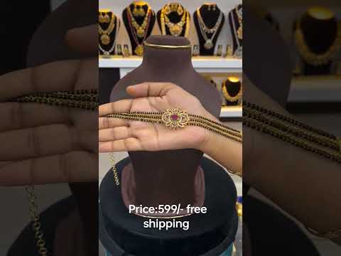 Order:9493406260 #indianjewellery #czstonejewellery #blackbeads #subscribetomychannel