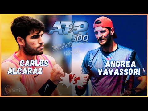 🔴Carlos Alcaraz vs Andrea Vavassori  | ATP 500 Rotterdam  🎾 #tennis  #Live