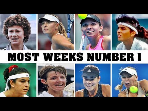 Most weeks at number 1 in the WTA-Rankings.