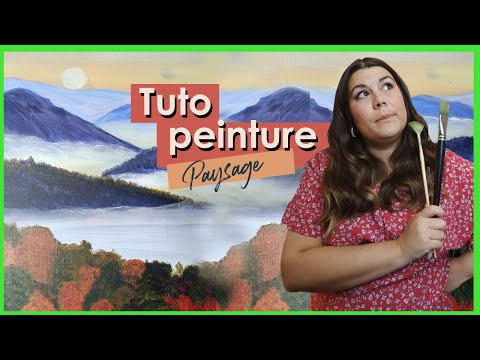 TUTO PEINTURE PAYSAGE : comment peindre la brume et les montagnes ?