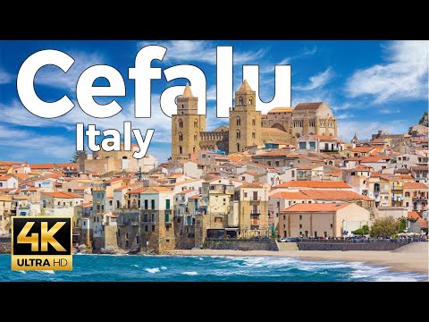 Cefalu, Sicily, Italy Walking Tour (4k Ultra HD 60 fps) - With Captions