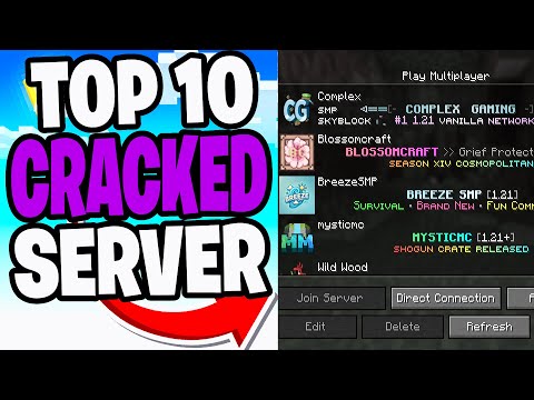 Top 10 Cracked Servers For Minecraft 1.21.4! - Java & Bedrock