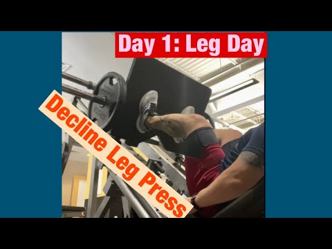 Leg Press Decline machine Day 1 -6 sets increasing weight for 10 reps each set #gym #gymlife #legday