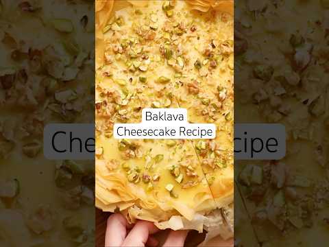 EASY Baklava Cheesecake Recipe (Cake Recipe) #cheesecake