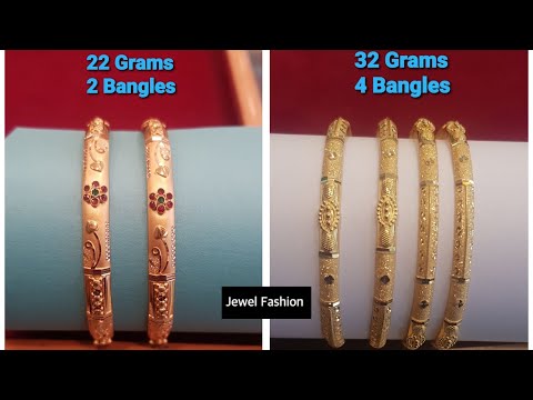 Latest Gold Bangle Designs with Weight and Price || Light Weight Gold Bangle Designs with Weight